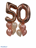 Rose Gold Balloon (Age Number) - Helium Balloons