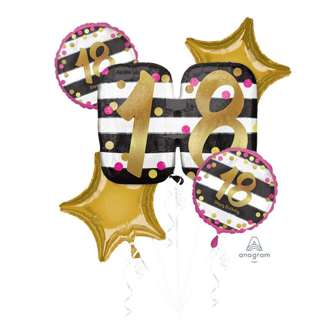 18th Pink & Gold Birthday Balloon Gift