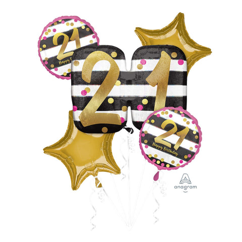 21st Pink & Gold Balloon Gift