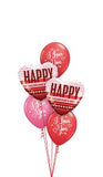 Happy Valentines Day Hearts with I love you Balloon Gift