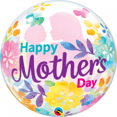 Mothers Day Silhouette Bubble Balloon