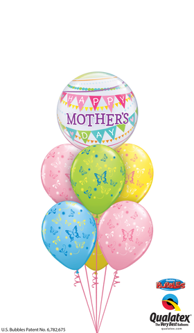 Happy Mothers Day Bubble & Butterflies Balloon Gift