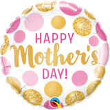 Happy Mothers Day Pink & Gold Balloon