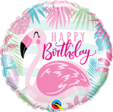 Happy Birthday Flamingo Foil Balloon
