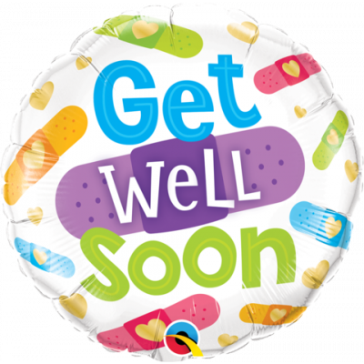 Get Well Soon Band Aids 45cm Foil Balloon
