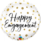 Happy Engagement Gold Spots Foil Balloon