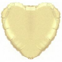 Pearl Ivory Heart Foil Balloon