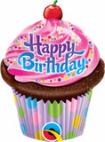Birthday Frosted Cupcake Shape Balloon