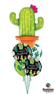 Happy Birthday Cacti Balloon Bouquet