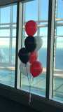 Balloon Decorations - 7 Balloon Floor Arrangement - Helium Balloons photo