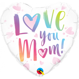 Pastel Love You Mum Heart Foil Balloon