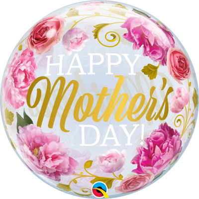 Happy Mothers Day Floral Bubble Balloon