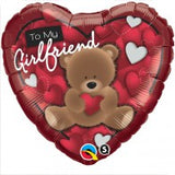 To My Girlfriend Bear Foil Balloon