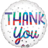 Thank You Silver Dots Foil Balloon