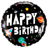 Happy Birthday Space Foil Balloon