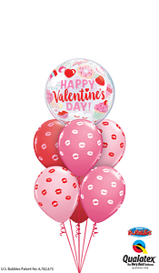 Happy Valentine's Day Sweet Kisses Balloon Bouquet