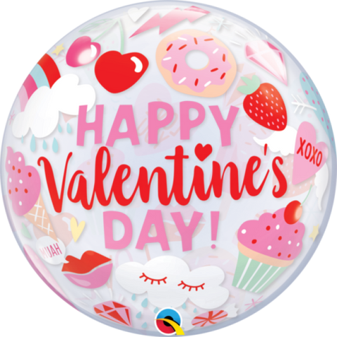 Sweet Happy Valentines Bubble Balloon