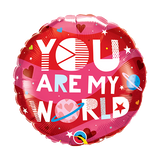 You are my world 45cm Foil Balloon