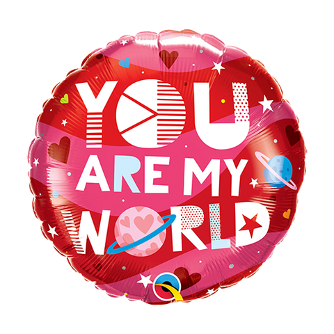 You are my world 45cm Foil Balloon