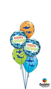 Shark Happy Birthday Balloon Bouquet