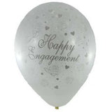 5 x Happy Engagement Latex Balloons