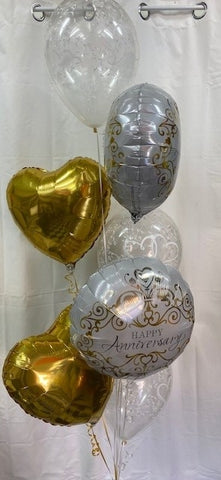 Anniversary Gold Balloon Bouquet