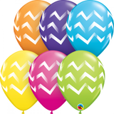 5 x Chevron Stripes Latex Balloons