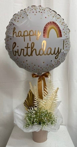 Happy Birthday Balloon Tin Gift (Rainbow Design)