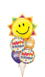 Happy Birthday Sun & Stripes Balloon Bouquets