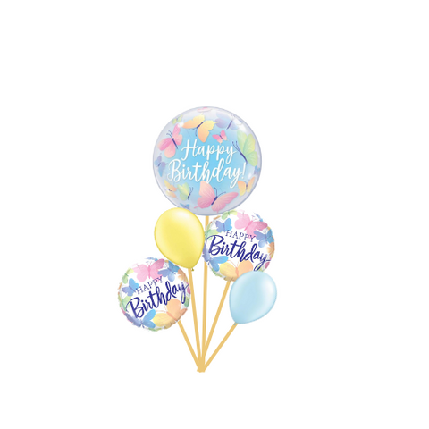 Happy Birthday Butterflies Balloon Bouquet