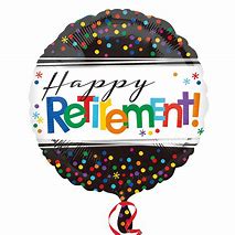 Happy Retirement Colourful Spots Foil Balloon
