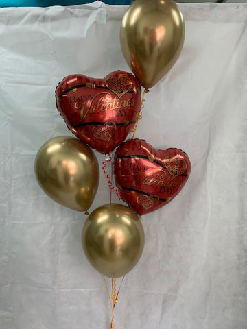 Happy Valentine's Day Chrome Balloon Gift