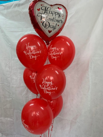 Happy Valentine's Day Red Balloon Bouquet