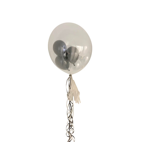 24" Deco bubble stuffed with tassel