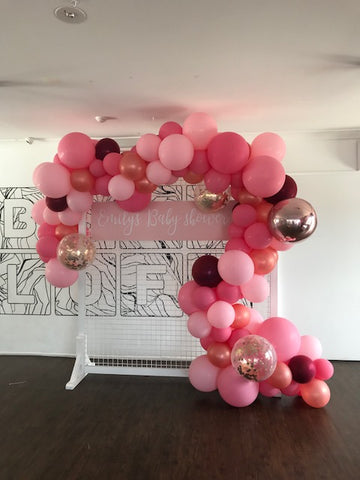 Organic balloon garland / arch (Approx 5m) with frame hire