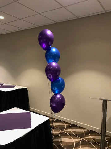 Balloon Decorations - 5 Balloon Floor Arrangement - Helium Balloons Photo