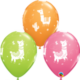 5 x Llamas Latex Balloons