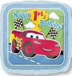 Happy 1st Birthday Racing Car Foil Balloon