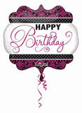 Happy Birthday Banner Shape Foil Balloon