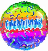 Congratulations Streamers Foil Balloon