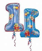 Happy 1st Birthday Blue 1 Shape Balloon