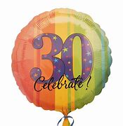 30 Colourful Stripes Foil Balloon
