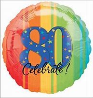 80 Celebrate Stripes Foil Balloon