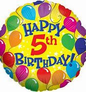 Happy 5th Birthday Foil Balloon