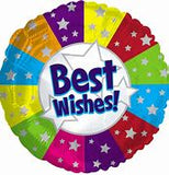Best Wishes Colourful Stars Foil Balloon