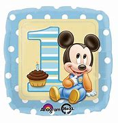 Baby Mickey 1st Birthday Foil Balloon
