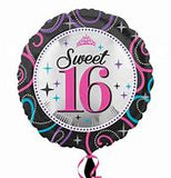 Sweet 16 Swirls Foil Balloon