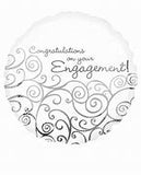 Congratulations on your Engagement filigree design Foil Balloon