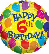 Happy 6th Birthday Foil Balloon