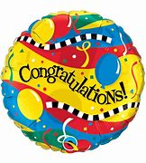 Congratulations Streamers & Balloons Foil Balloon
